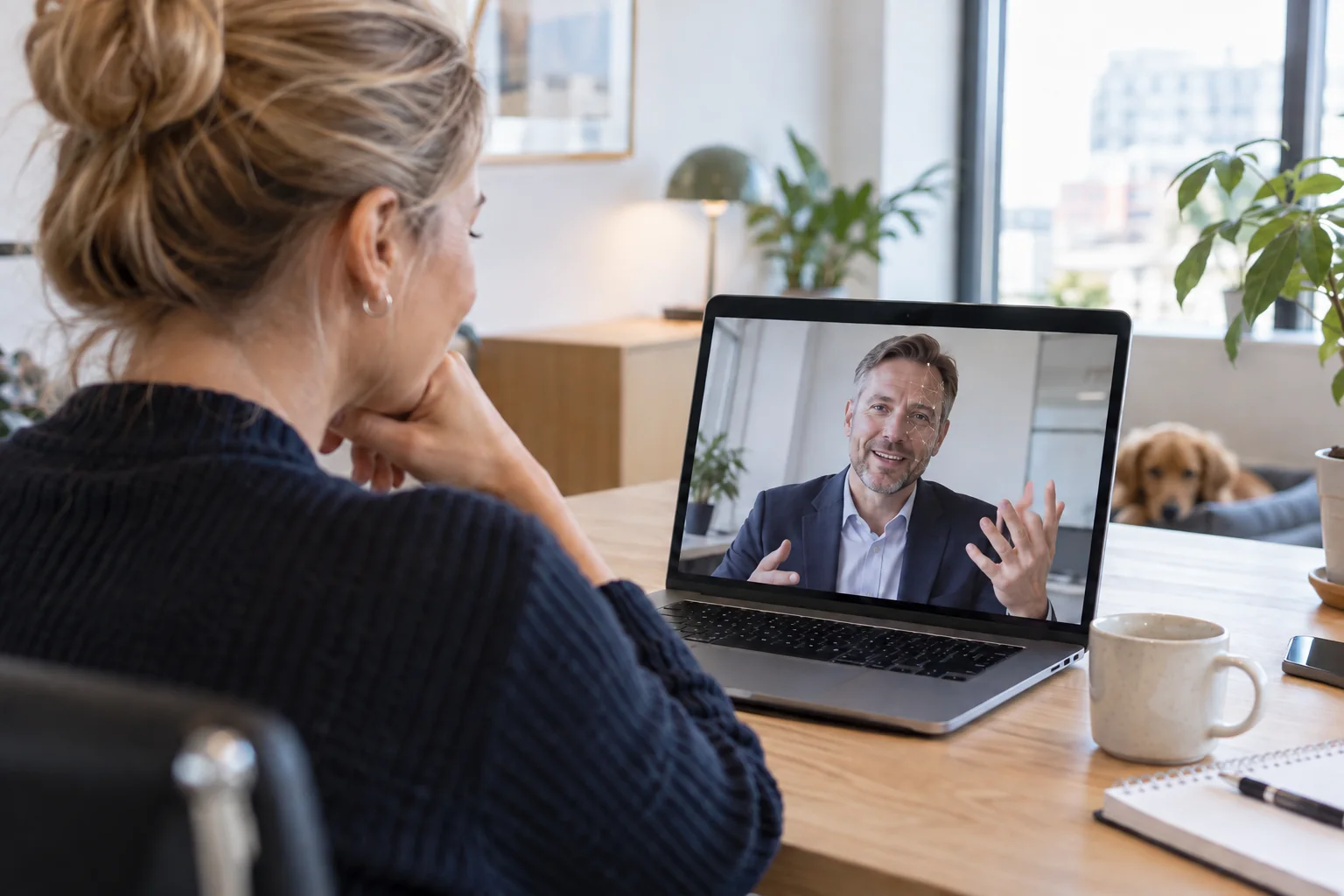 Ett videosamtal där en AI-genererad imitation ser trovärdig ut – ett exempel på hur syntetisk information kan användas för manipulation.